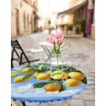 thumbnail image 6 of Summer Ocean Lemon Fruit Tree Fitted Round Tablecloths Elastic Edged Table Covers 55"-60",Blue Sky Sea Surface Landscape Waterproof Dining Room Kitchen Table Cloth for Holiday Party Tables Decor, 6 of 8