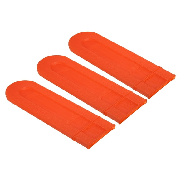 Unique Bargains 14' Chainsaw Chain Cover Chain Saw Bar Protective Cover Plastic Chainsaw Bar Scabbard Cover Orange 3 Pack