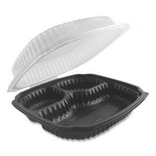 Inline Plastics VPP747 - 8 x 8 Square Clear Plastic Hinged Clam Shell  Container - 200 per case
