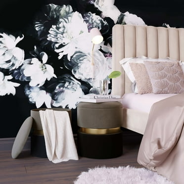 Gigi Grey, Gold and Black Storage Ottomans - Set of 2 by TOV Furniture