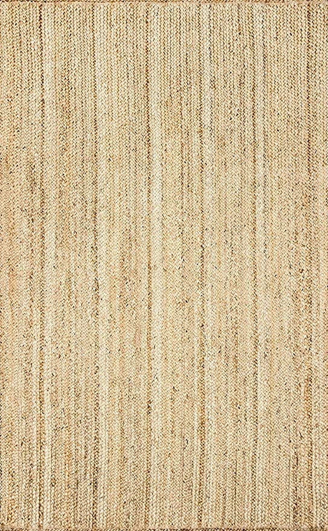 Ripaz Vogue Jute Rug Hand Woven Rectangle Beige Living Room Area Rug (3x8 Ft)