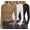 Black/Brown/White, variant on Women 3 Pack Long Sleeve Shirts Fitted Tops Base Layering Tight Thermal Solid Color Undershirts XS-XXL