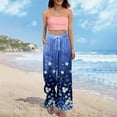 thumbnail image 2 of MEICHEN Dress Pants Women Petite High Waisted Wide Leg Summer Beach Vacation Women's Pants Casual Trousers, 2 of 7