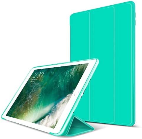 iPad Air 2 Case,GOOJODOQ Smart Cover With Magnetic Auto Sleep/Wake Function PU Leather Shockproof Silicon Soft TPU Folio Case For Apple iPad Air 2 in Mint Green