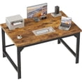 thumbnail image 1 of unbranded 40 Inch Computer Desk, 1" Thick Modern Simple Study Writing Table, Heavy Duty Industrial Office Desk for Home Bedroom Workstation, Dark Brown, 1 of 18
