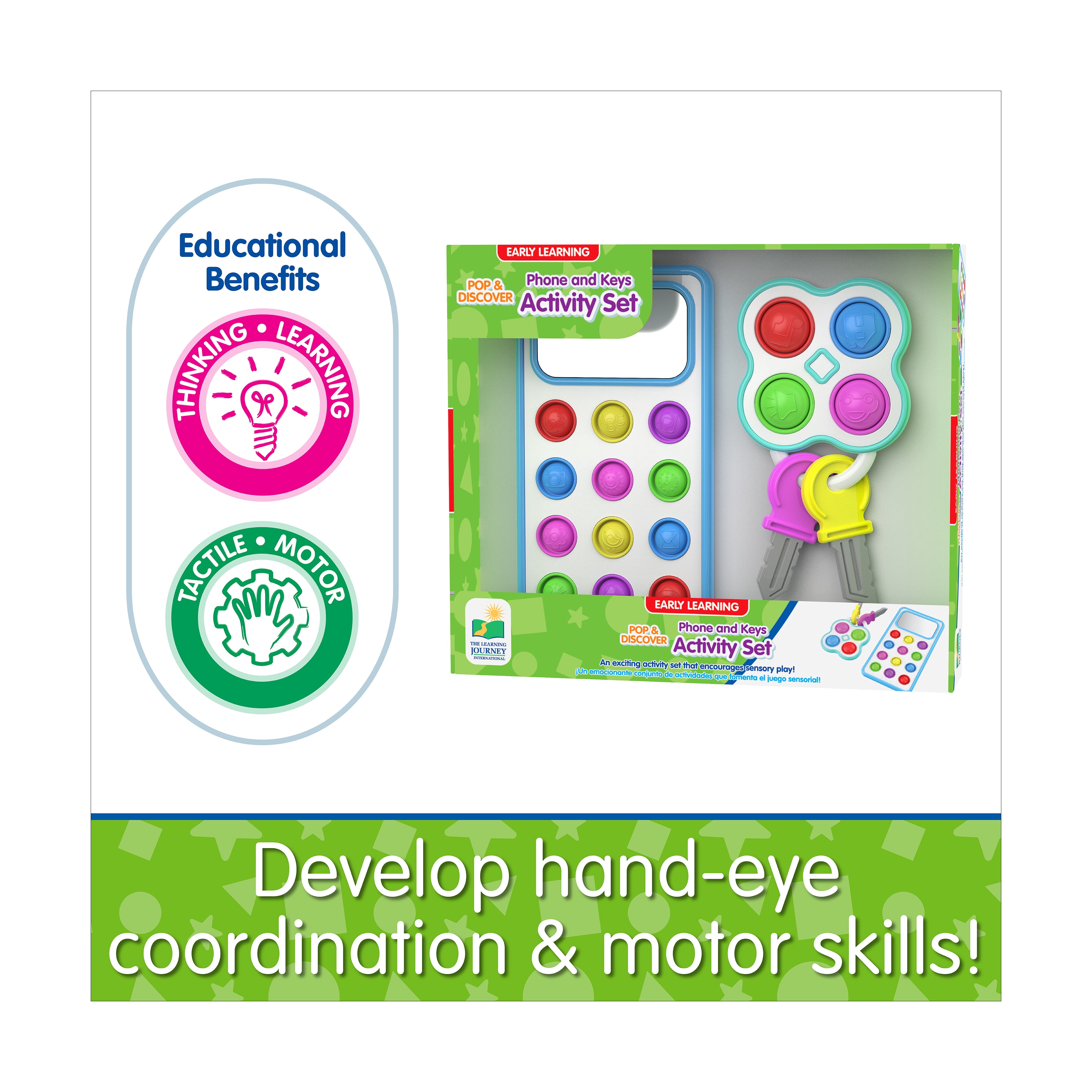 The Learning Journey Early Learning - Pop & Discover Phone and Keys Activity Set