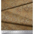 thumbnail image 3 of Soimoi Brown Cotton Voile Fabric Abstract Circles Abstract Print Fabric by Yard 42 Inch Wide, 3 of 3