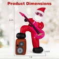 thumbnail image 3 of Costway 8.4 ft Inflatable Santa Claus with Music, Sound-synced Light Effect, LED Lights, 3 of 10