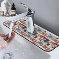 thumbnail image 7 of Logiee Patchwork In Country Style Print Kitchen Sink Splash Guard Faucet Mat for Splash Guard Behind Faucet Drip Catcher for Kitchen,Bathroom,Sink Mat,Dish Drying Mat,Bathroom-15" X 5.5", 7 of 7