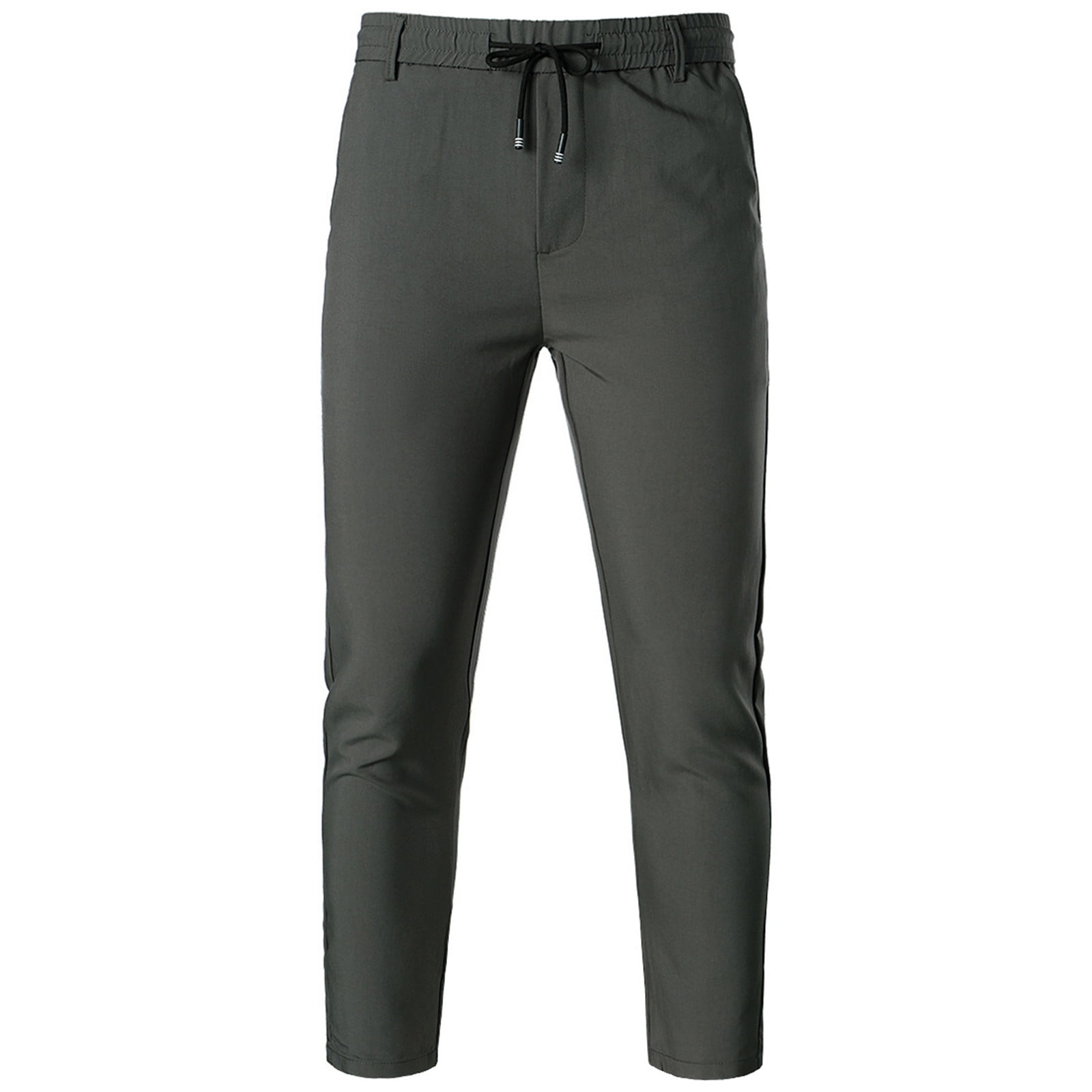 Mens Cargo Pants Regular Fit Vintage Straight Long Pants Sports Full