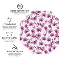 thumbnail image 3 of Pofeuu Orchids Flowers Print Coasters for Drinks, 4Pack PU Leather Coasters, Bar Drink Coasters for Tabletop Protection, Furniture from Damage-Octagon, 3 of 6