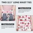 thumbnail image 6 of Strawberry Fruit Heart Daisy Checkered Apron-Garden Aprons for Women with Pockets-Cotton Linen Waterproof Kitchen Cooking Gardening Aprons Adjustable for Kitchen,Cooking,BBQ and Salon 33x27 Inch, 6 of 7