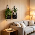 thumbnail image 3 of HWRETIE Handmade Cotton Rope Hanging Fruit Basket,Wall Mount Produce Storage Net,Boho Kitchen Organizer with Wood Ring, 3 of 6