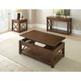 thumbnail image 3 of Steve Silver Table d'Appoint Carrée en Bois 24 Pouces en Chêne Moka Brun, 3 of 4