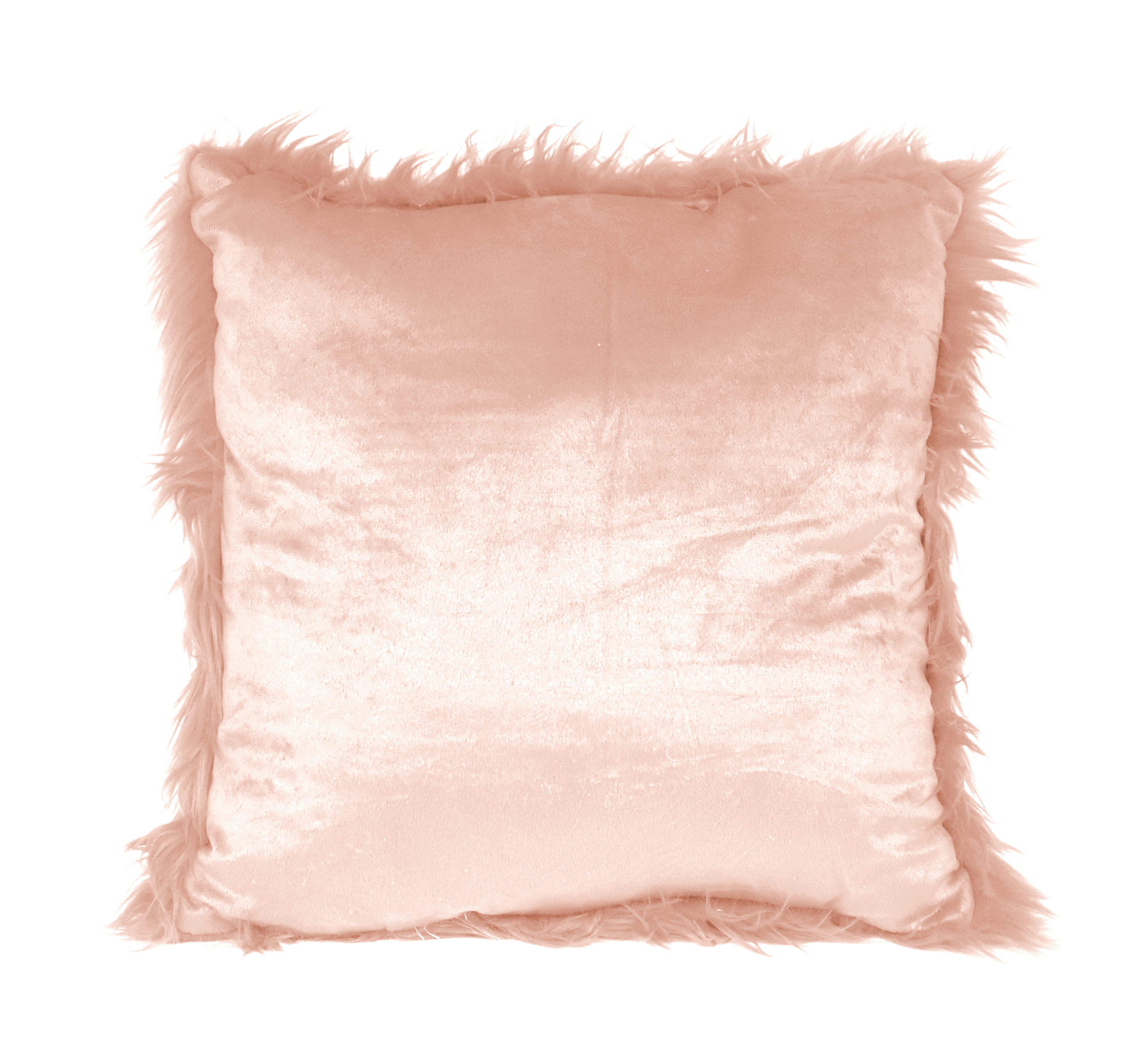 Mainstays Flokati Decorative Throw Pillow 16" x 16", Blush - image 4 of 5