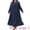 Dark Blue, variant on DARING DIVA Women's Plus Faux Suede Crew Neck Long Sleeve Maxi Dress L Dark Blue