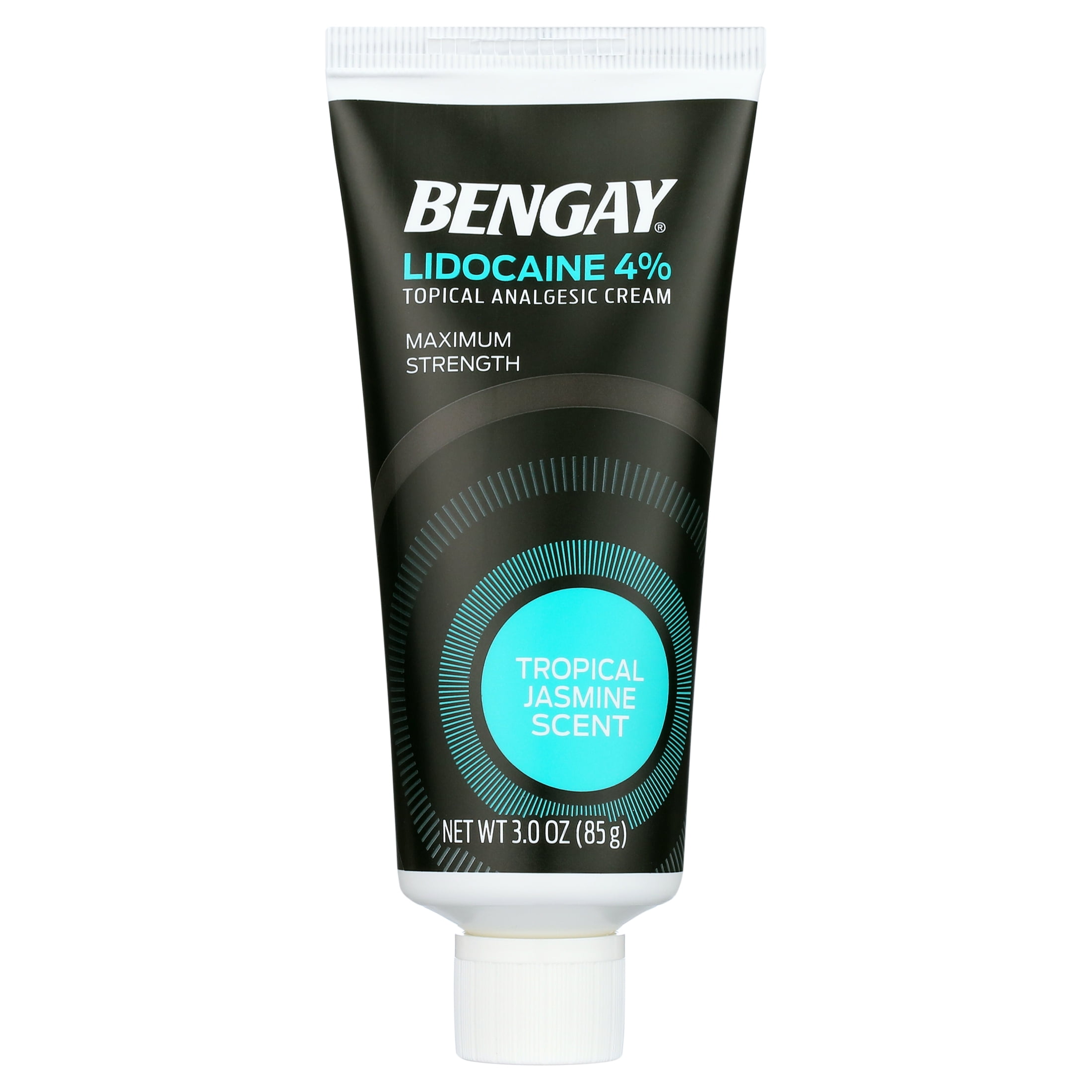 (3 pack) Bengay Pain Relieving Lidocaine Cream, Tropical Jasmine, 3 oz