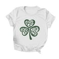 thumbnail image 2 of Babysbule Chemises en Liquidation pour Femmes, Impression Graphique de la Saint-Patrick, Hauts Décontractés à Col Rond et Manches Courtes, 2 of 3