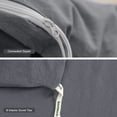 thumbnail image 4 of BESTOUCH Duvet Cover Set Twin 100% Washed Cotton Linen Feel Soft Chic Lightweight 2Pcs (Quiet Shade Grey, 68"x90"), 4 of 8
