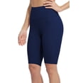 thumbnail image 2 of Charmo Womens High Waisted Biker Yoga Shorts Knee Length Athletic Shorts with Pockets, 2 of 5