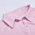 thumbnail image 4 of Gubotare Womens Long Sleeve Shirts V Neck Collared Button Down Shirt Tops (Pink,4XL), 4 of 5