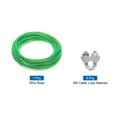 thumbnail image 3 of Uxcell 1/16 Green Vinyl Coated Wire Ropes 98ft Galvanized Steel with 6PCS M3 Loop Sleeves, 3 of 7