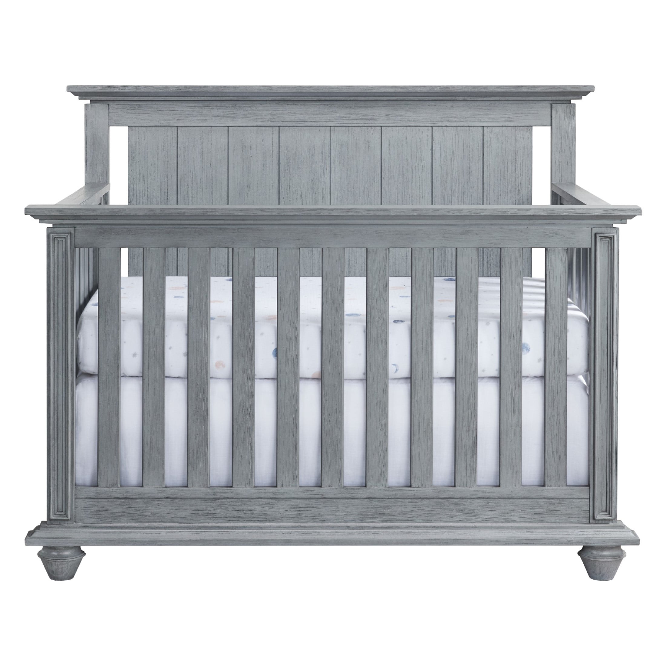Oxford Baby Langston 4-in-1 Convertible Crib, Graphite Gray, Wooden Crib