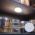 thumbnail image 2 of Lámpara LED recargable de 4 piezas para debajo de los gabinetes, iluminación de pared para gabinetes de cocina, entrada, pasillo y baño, luz blanca, 2 of 5