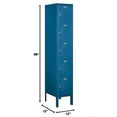 thumbnail image 4 of Standard Metal Locker - Five Tier Box Style - 1 Wide - 5 Feet High - 15 Inches Deep - Blue - Assembled, 4 of 4