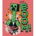 thumbnail image 2 of Boy's Minecraft Creeper Boom  Performance Graphic Tee Red Heather Small, 2 of 4