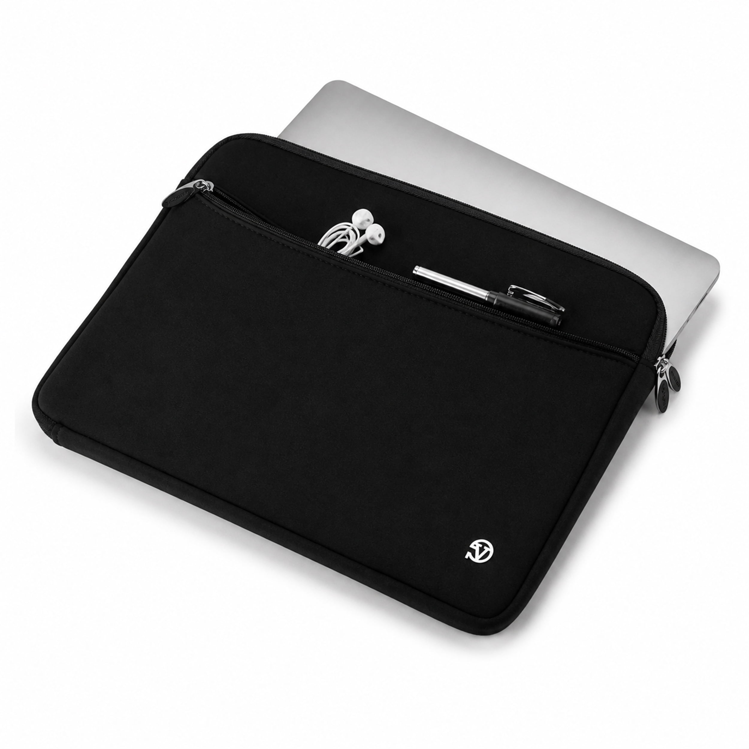 Vangoddy 17.3 Inch Laptop Sleeve Case, Water-Resistant Neoprene Notebook Bag with Zipper and Front Pocket, Padded Slim Carrying Sleeve