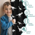 thumbnail image 3 of Blackout Kids Curtains,Black Cartoon Dinosaurs Silhouette Pattern Childrens Insulated Curtains Set Of 2,Bedroom Essentials,Toddler Room Decor 52"x84", 3 of 5