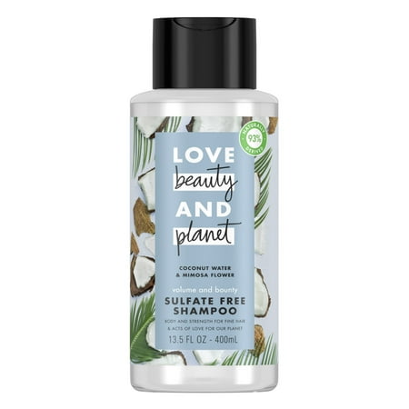 Love Beauty And Planet Shampoo Thickening Coconut Water & Mimosa Flower Sulfate Free 13.5 oz (Best Shampoo For Hard Water Hair)