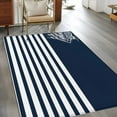 thumbnail image 3 of Navy Blue 3'x5' Washable Rug, Nautical Coastal Sea Abstract Art Non-Slip Area Rugs for Entryway Kitchen Classroom, StainResistant Dorm Throw Carpet, Low Pile Soft Indoor Floor Mat, 3 of 9