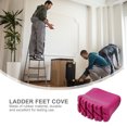 thumbnail image 3 of Ladder Leg Rubber Pads Non-Skid Feet Covers for Ladder Use Red 4pcs, 3 of 9