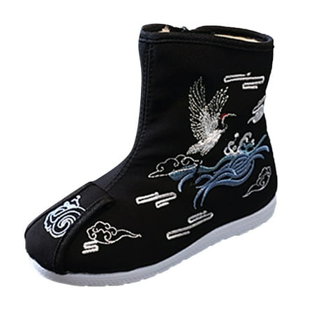 

cngelg Boys Cloth Shoes Children Embroidered Shoes Boys Hanfu Shoes Boots Chinese New Year Shoes Cotton Boots Boys on Leather Boot Boy Snow Boots Size 3 Boy Fall Boots
