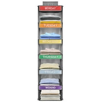 LINFANG Oxford Cloth Hanging Closet Organizer 6 Layer Hanging Clothes Organizer Large Capacity Clothing Storage Box Visualized for Home