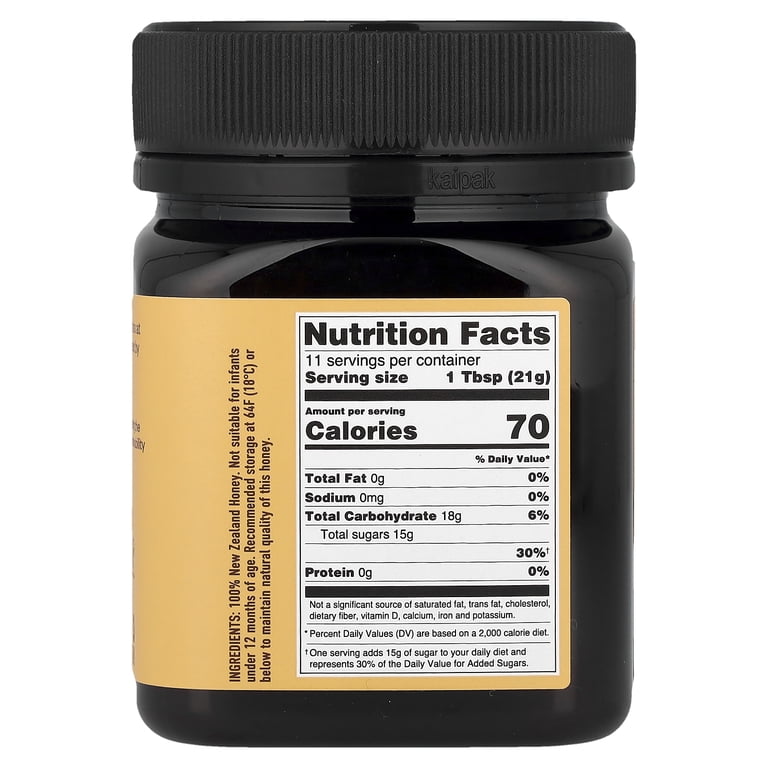 Egmont Honey Manuka Honey, Raw & Unpasteurized, MGO 100+, 8.8 oz