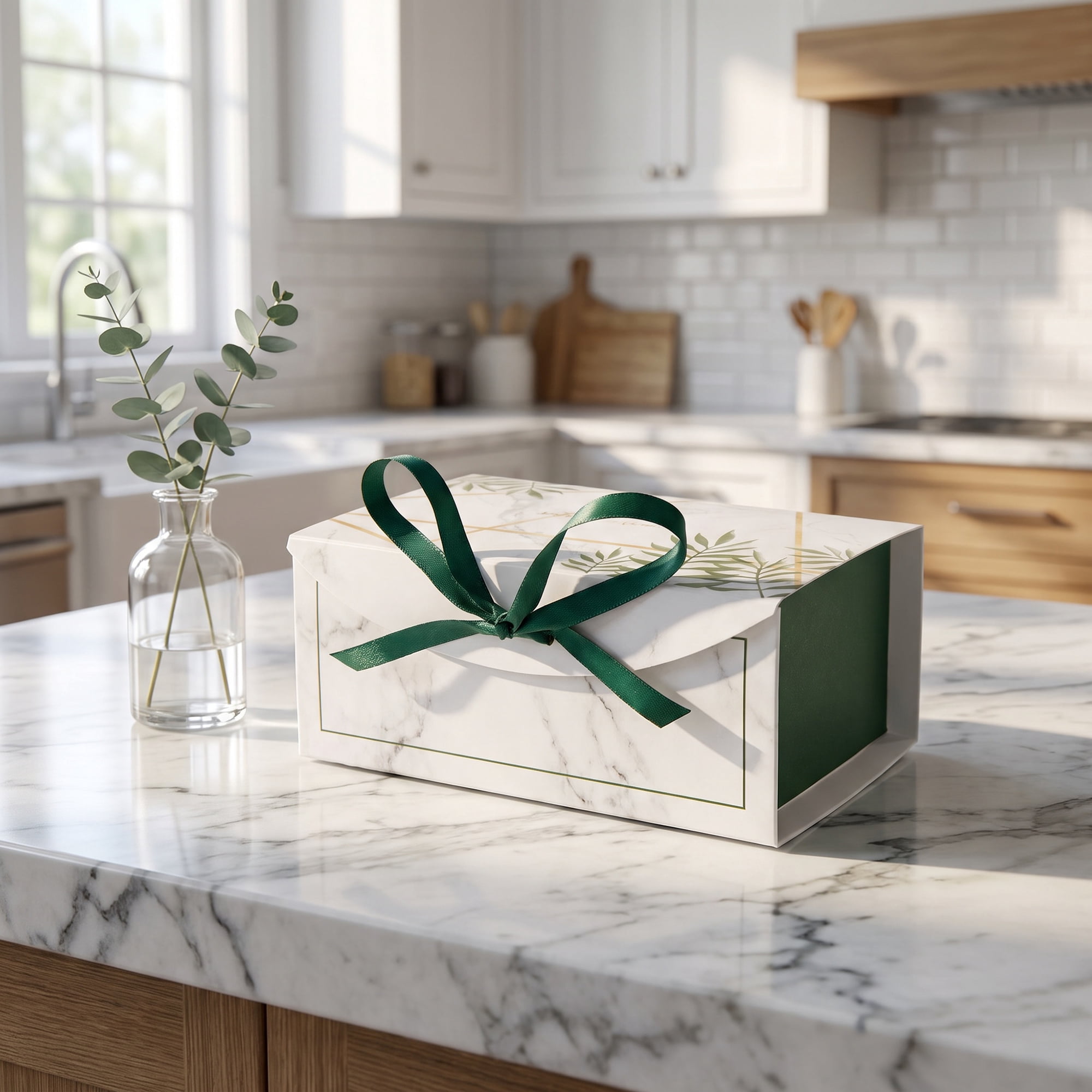 Unique Bargains Flat Packed Easy to Assemble Paper Treat Boxes 4.3"x 2.4"x 1.8" Green