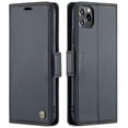 thumbnail image 2 of CaseMe Leather For iPhone 11 Pro Wallet Case with RFID Blocking, For iPhone 11 Pro Case Wallet for Women Men Card Holder Magnetic Clasp Kickstand Folio Case for iPhone 11 Pro,Black,For iPhone 11 Pro, 2 of 11