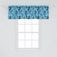 thumbnail image 2 of Ambesonne Sealife Valance Pack of 2, Ocean Mosaic Pattern, 54"X18", Navy Turquoise, 2 of 2