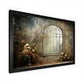 thumbnail image 2 of Designart "Haunting Gothic Windows with Floral Motif I" Floral Framed Wall Art Decor - Traditional Grey Window Entryway Framed Wall Art, 2 of 6