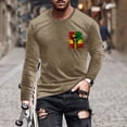 thumbnail image 1 of Blusas y camisas de manga larga con cuello redondo para hombre, blusa con estampado de liberación, de manga larga y cuello redondo, blusa para hombre., 1 of 5