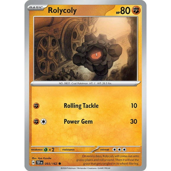 Pokemon Scarlet & Violet Temporal Forces Common Rolycoly #93