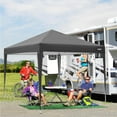 thumbnail image 3 of COBIZI Canopy 10x10 Pop Up Canopy Waterproof Canopy Tent Straight Leg Pop Up Tent with 4 Sidewalls Outdoor Commercial Instant Shelter Canopy Tent for Party Camping Beach,Gray, 3 of 13