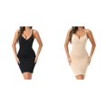 thumbnail image 1 of (2-Pack) Rinsvye Womens V-Neck Shapewear Bodysuit Seamless Slimming Foundation Garment Thong Body, 1 of 5