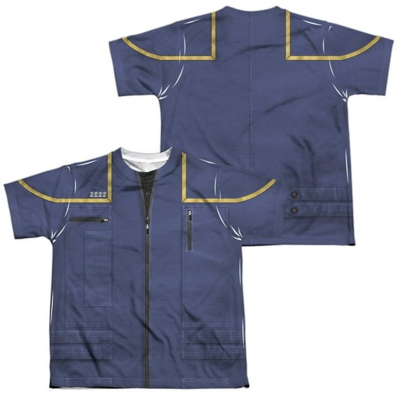 Star Trek - Enterprise Command Uniform (Front/Back Print) - Youth Short Sleeve Shirt - Small