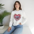 thumbnail image 5 of Floral Heart Sweatshirt, Floral Love Sweatshirt, Valentine's Day Sweatshirt, Heart Floral Sweatshirt, 5 of 54
