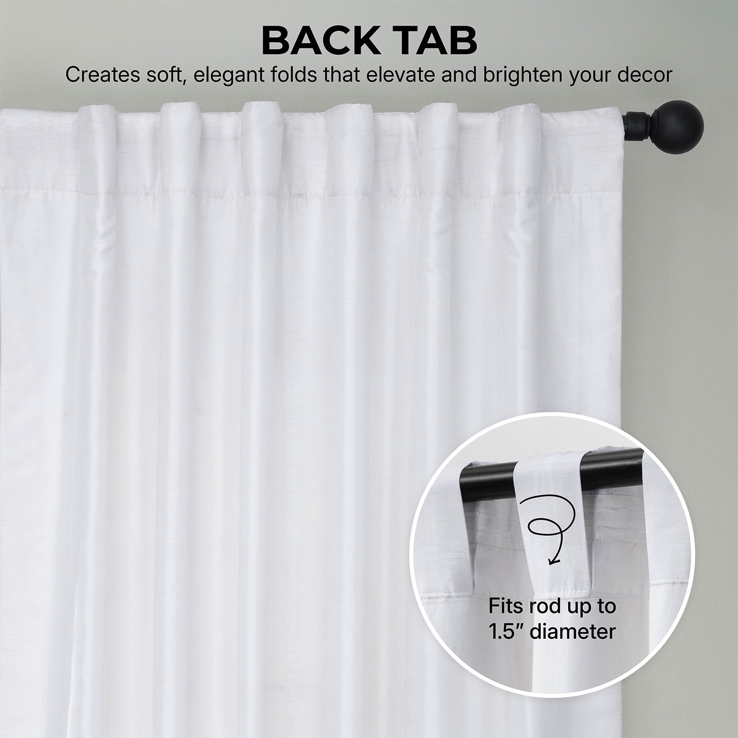 Half Price Drapes Ice Vintage Dupioni Silk Blackout Curtains for Bedroom(1 Panel), 50WX 84L