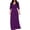 Purple, variant on ZQUUVOU Women's V Neck Midi Dress 3/4 Sleeve Belted Waist Flowy Skirt Elegant Casual Outfit Spring Summer Blue